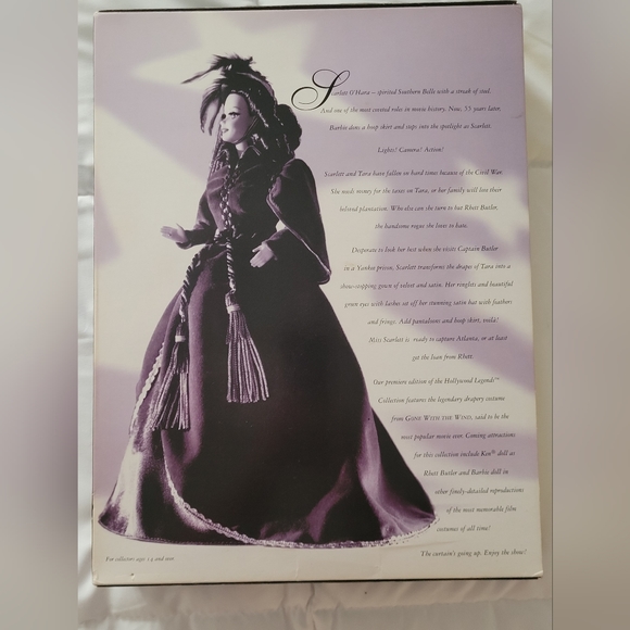 Hollywood Legends Collection Scarlett O'Hara Barbie 1994, NIB Vintage - Picture 7 of 9